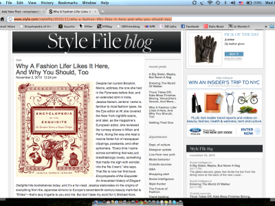 I like it here...on style.com